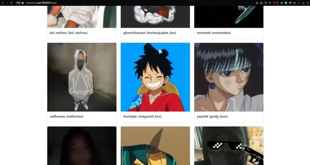 Romaybot : fiche de carte à collectionner du bot Twitch et Discord